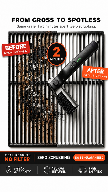 Before and after - spotless in 2 minutes